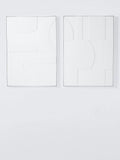 John Lewis Modernist hand-painted 3D canvas set 140x100cm (British brand)