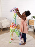 Melissa & Doug Rainbow Giraffe Giant Soft Toy