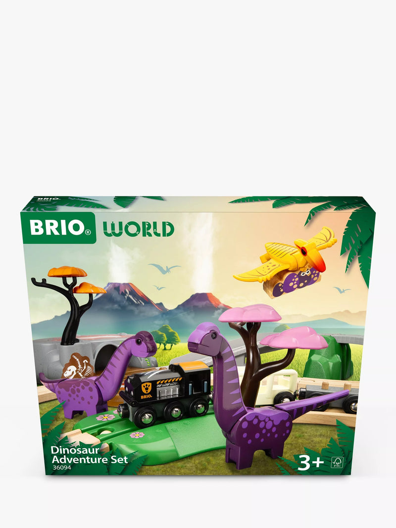 BRIO Dinosaur Adventure Playset 21-piece train set (British brand)
