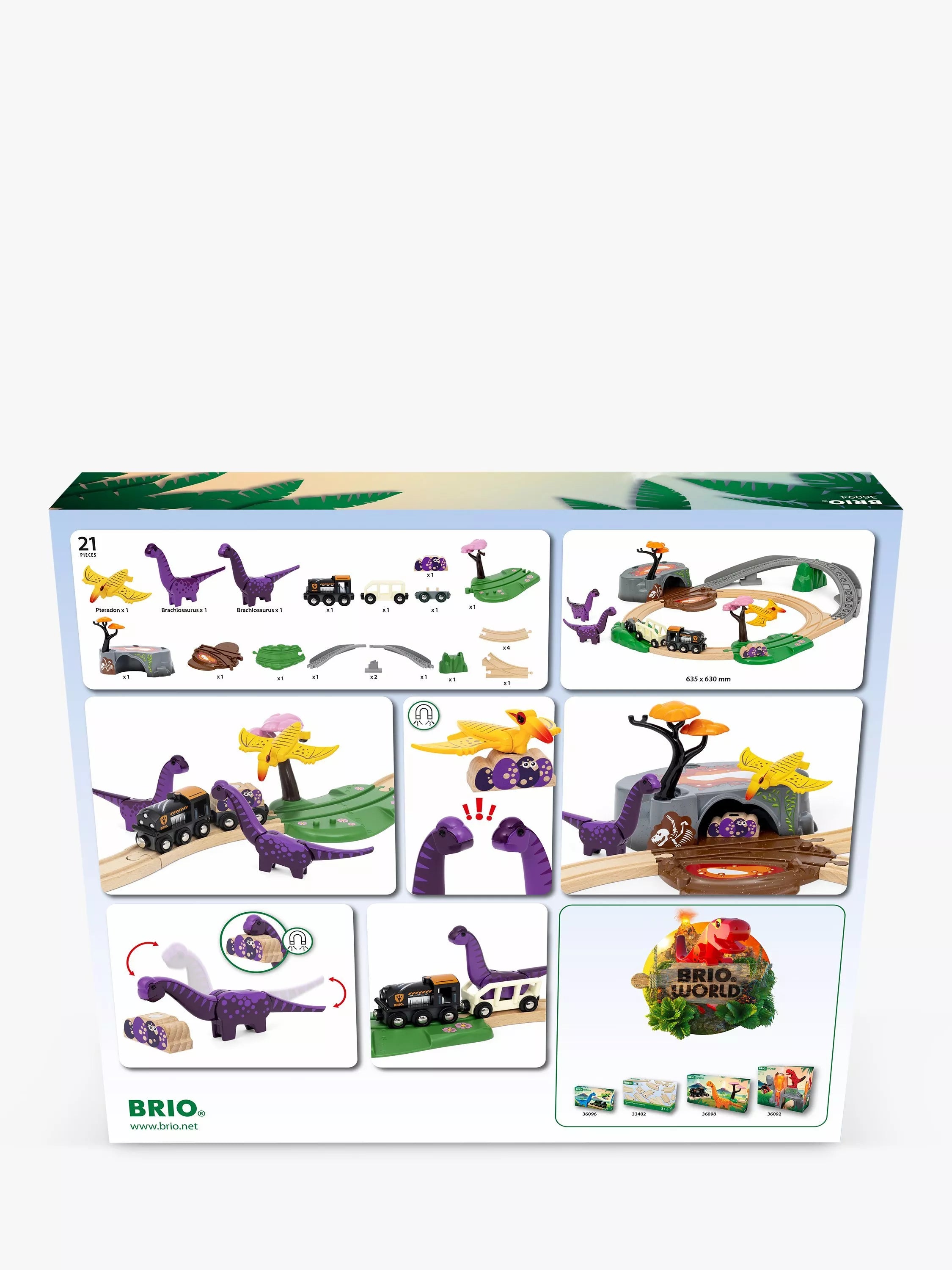 BRIO Dinosaur Adventure Playset 21-piece train set (British brand)