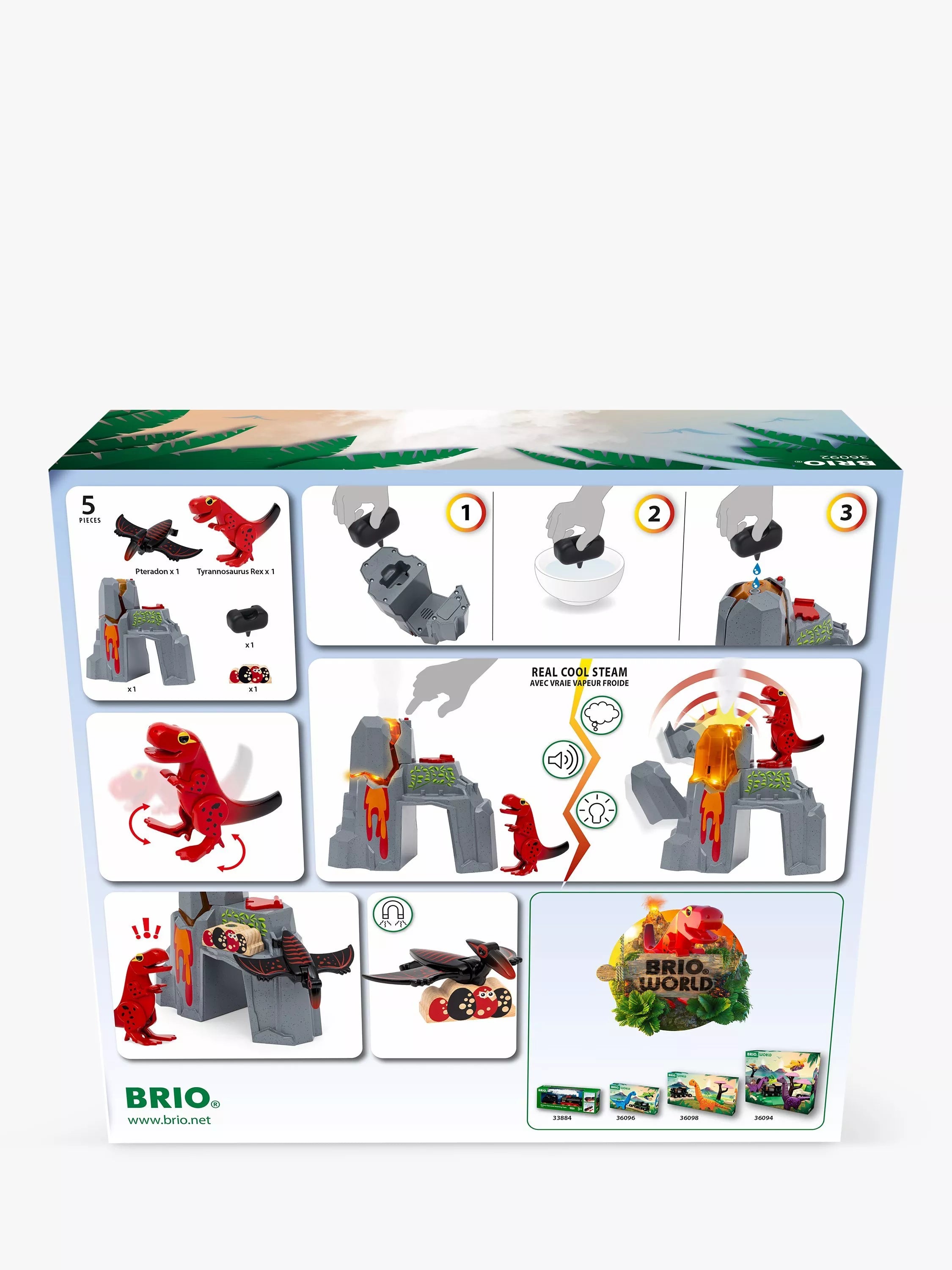 BRIO dinosaur erupting volcano playset (British brand)