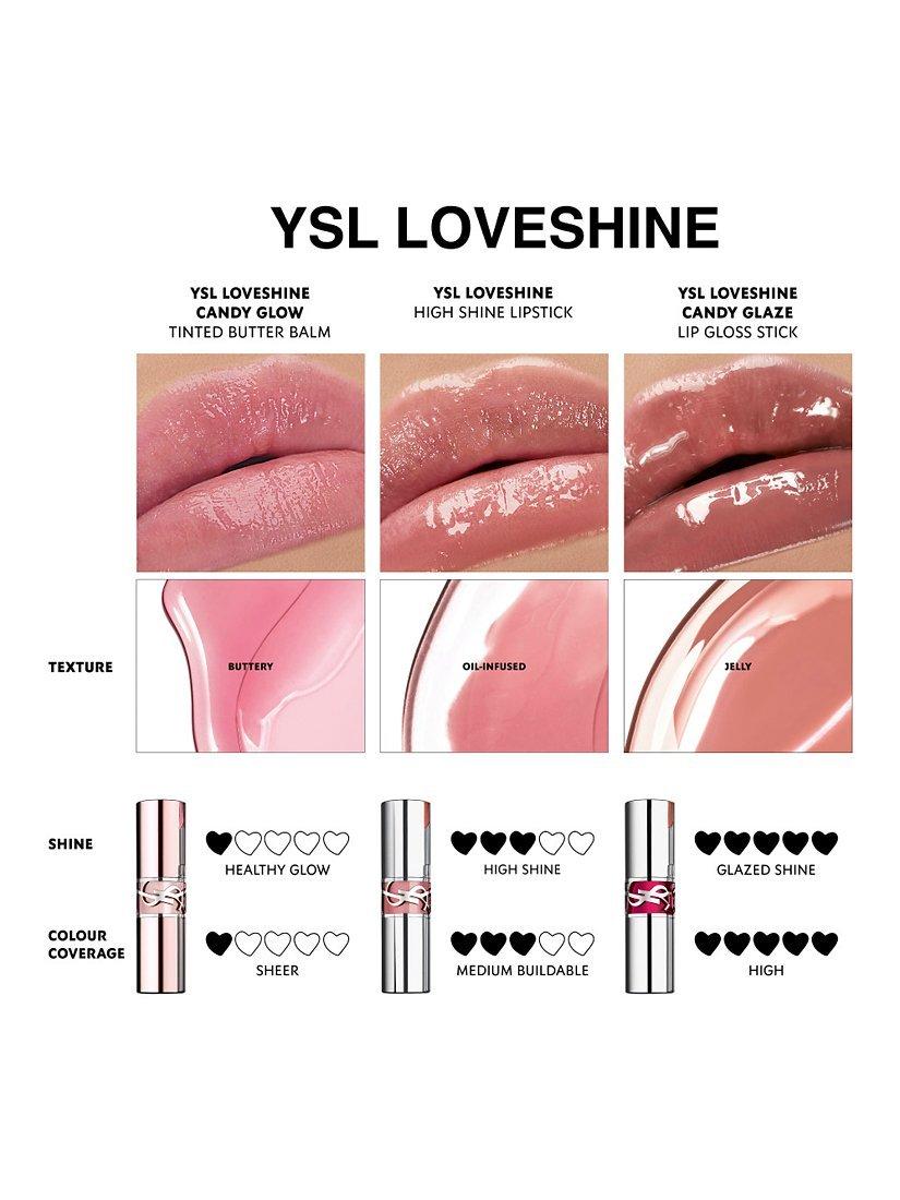 Yves Saint Laurent Loveshine Candy Glow tinted lip balm 3.2g, imported from the UK