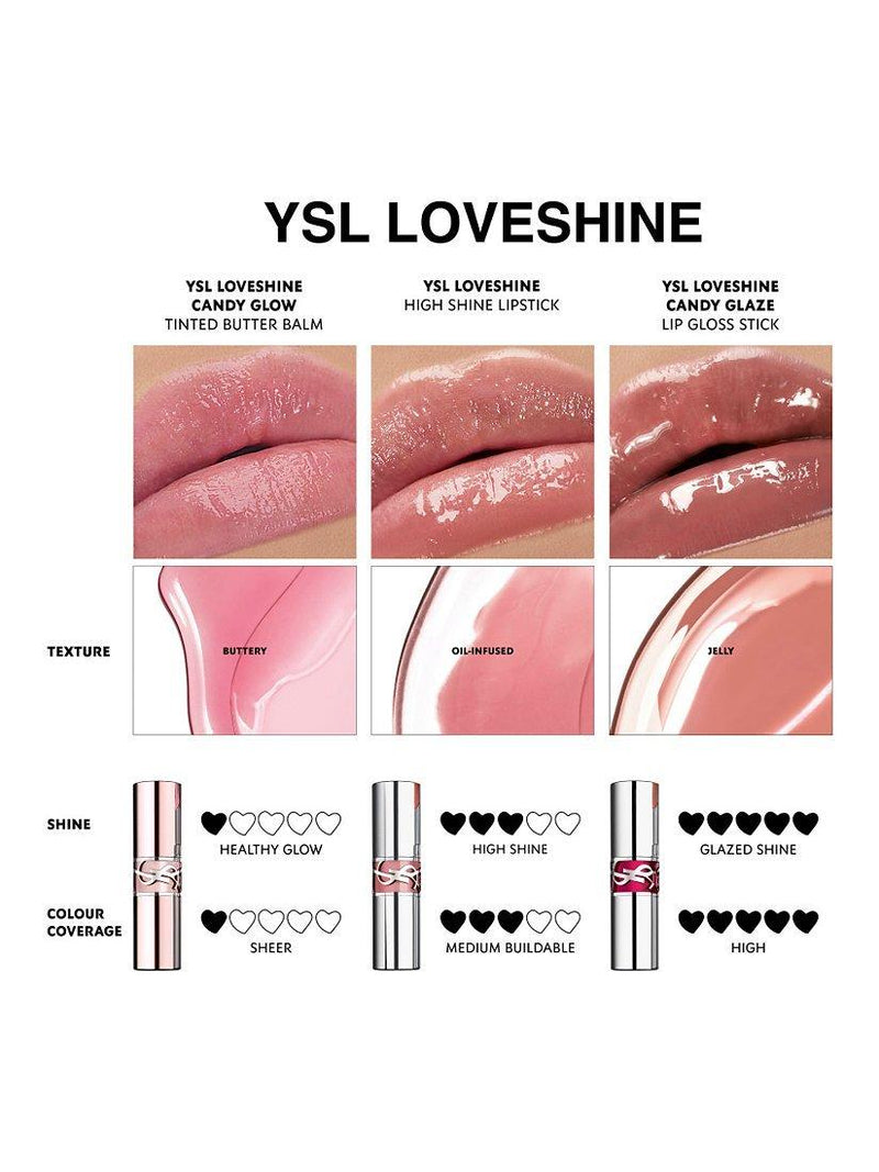 Yves Saint Laurent Loveshine Candy Glow tinted lip balm 3.2g, imported from the UK