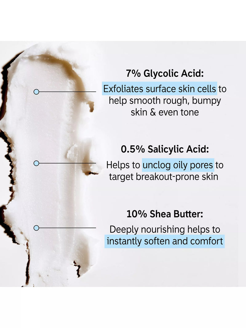 The INKEY List glycolic acid body stick 45g, imported from the UK