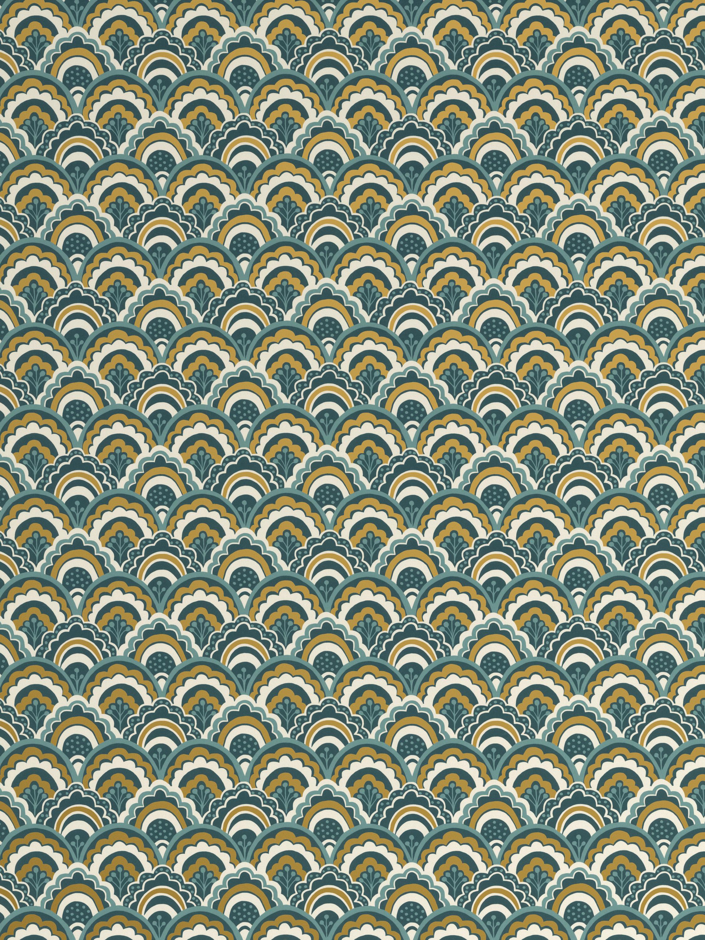John Lewis Astra wallpaper dark peacock, UK version
