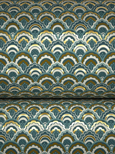 John Lewis Astra Tapete Dunkelpfau Gemustertes Design