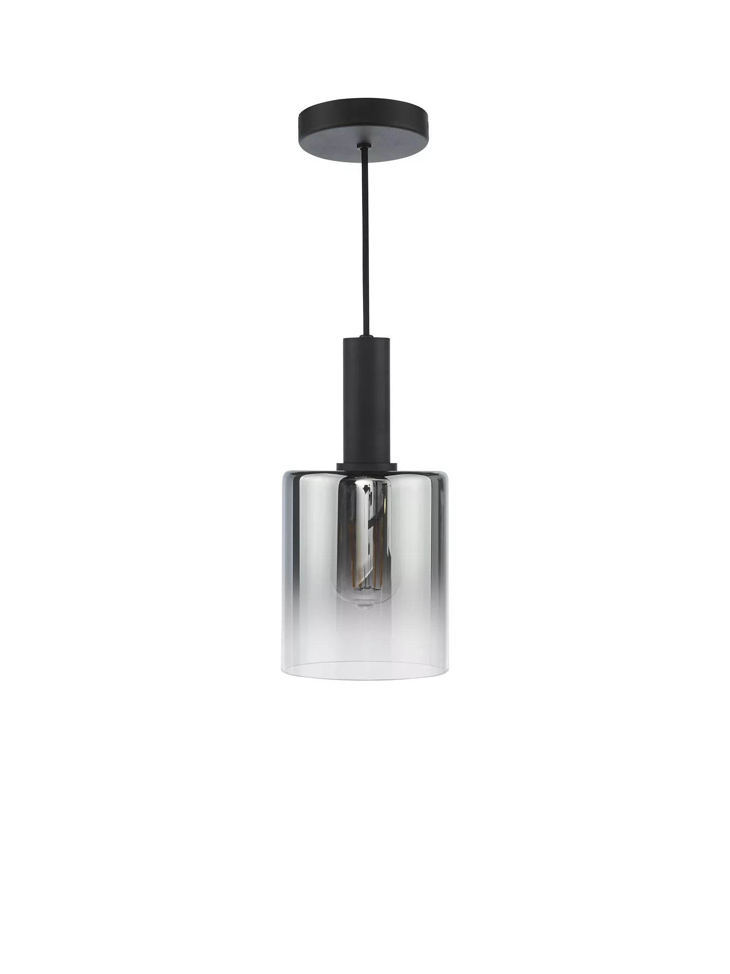 Där Savannah pendant ceiling light black smoked glass - British product