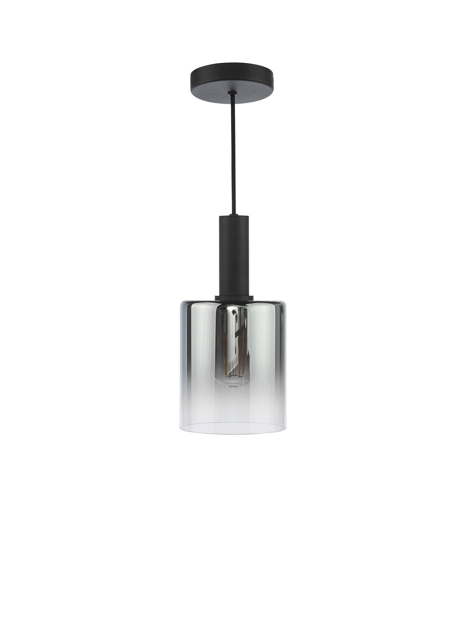 Där Savannah pendant ceiling light black smoked glass - British product