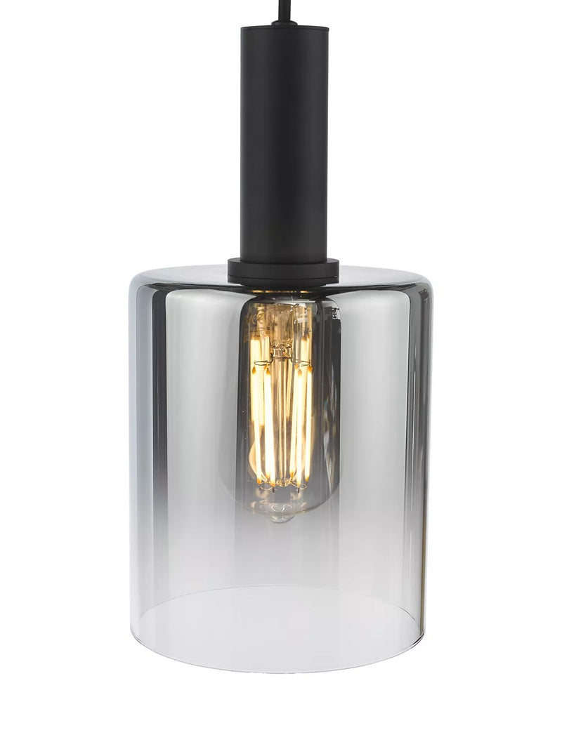 Där Savannah pendant ceiling light black smoked glass - British product