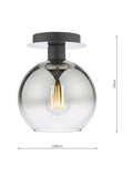 Där Lycia semi-flush mirror ceiling light - British product