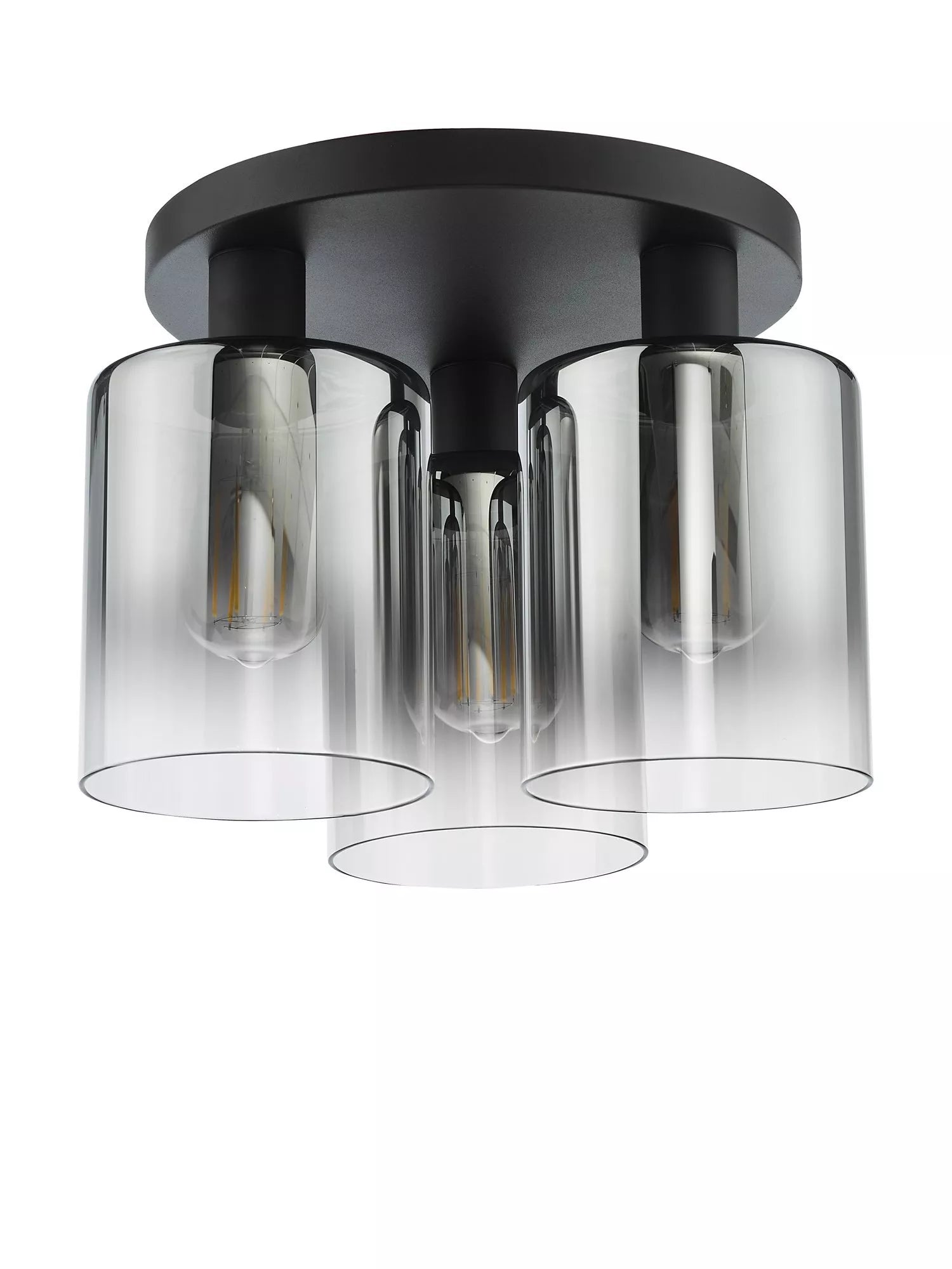 Där Savannah flush ceiling light black smoked, UK version