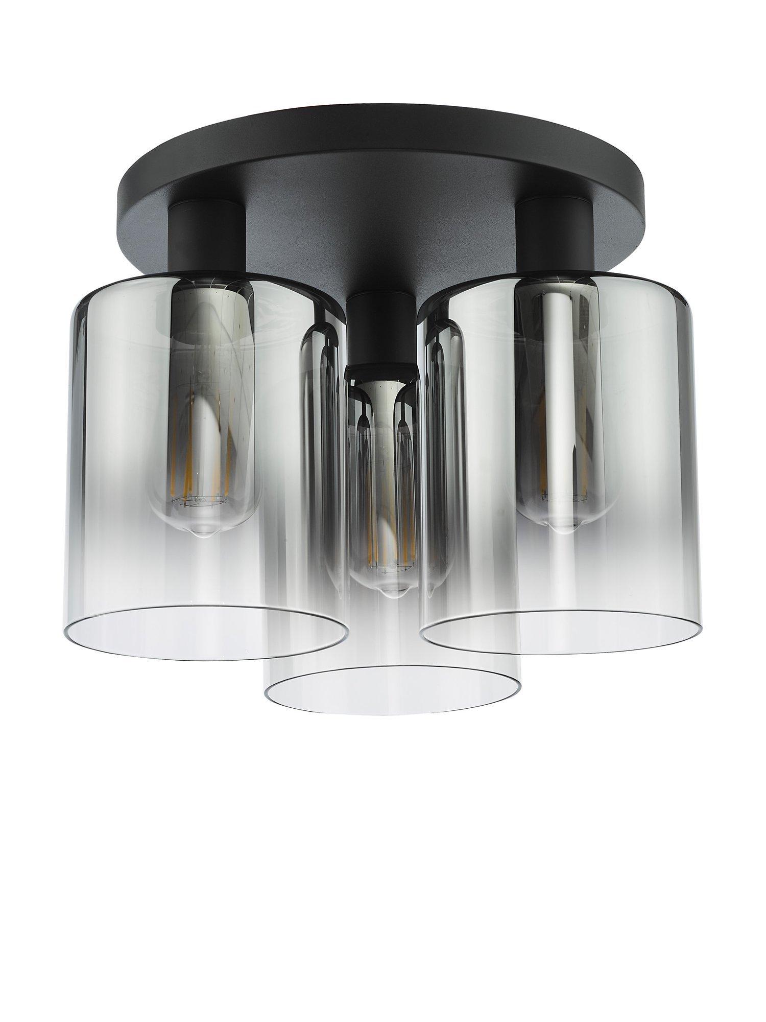 Där Savannah flush ceiling light black smoked, UK version