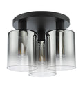 Där Savannah flush ceiling light black smoked, UK version