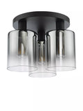 Där Savannah flush ceiling light black smoked, UK version