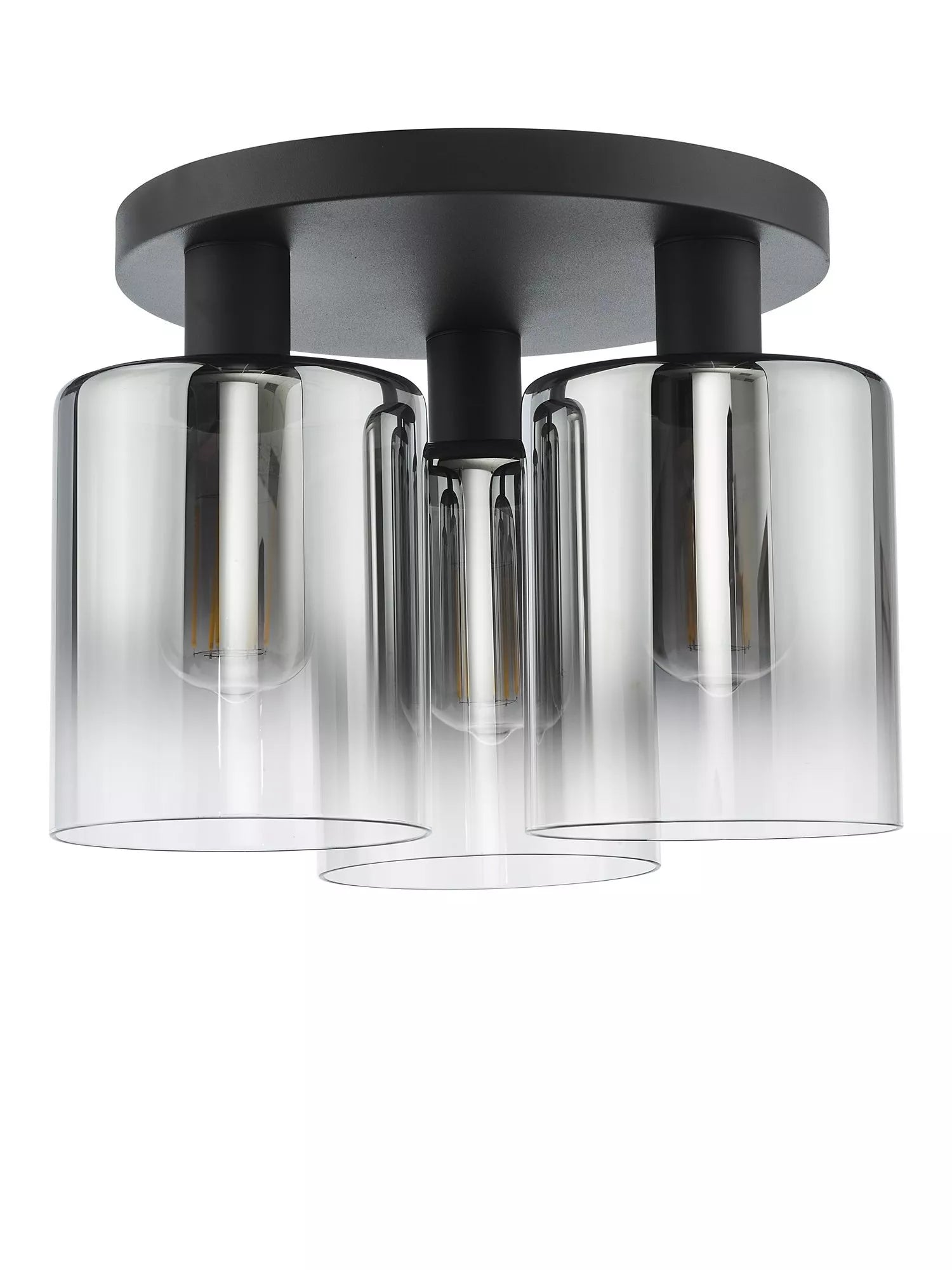 Där Savannah flush ceiling light black smoked, UK version