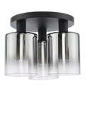 Där Savannah flush ceiling light black smoked, UK version