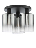 Där Savannah flush ceiling light black smoked, UK version