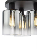 Där Savannah flush ceiling light black smoked, UK version