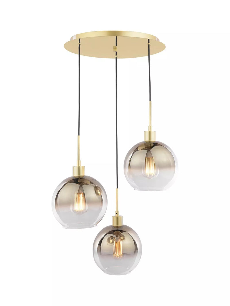 Där Lycia 3 Pendant Cluster Mirror Ceiling Light