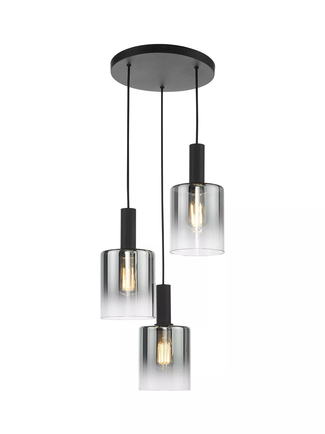 Där Savannah 3 pendant cluster light black smoked - British product