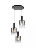 Där Savannah 3 pendant cluster light black smoked - British product