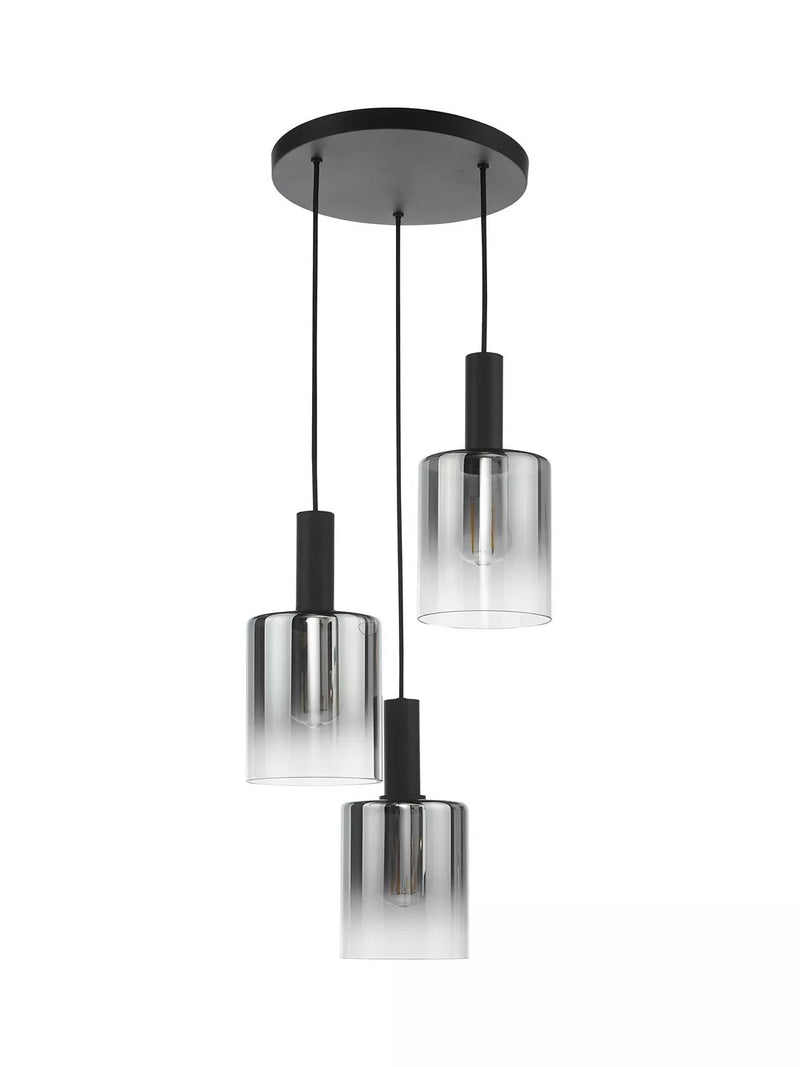 Där Savannah 3 pendant cluster light black smoked - British product