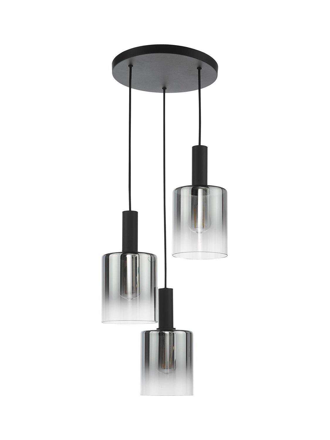 Där Savannah 3 pendant cluster light black smoked - British product