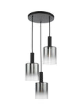 Där Savannah 3 pendant cluster light black smoked - British product
