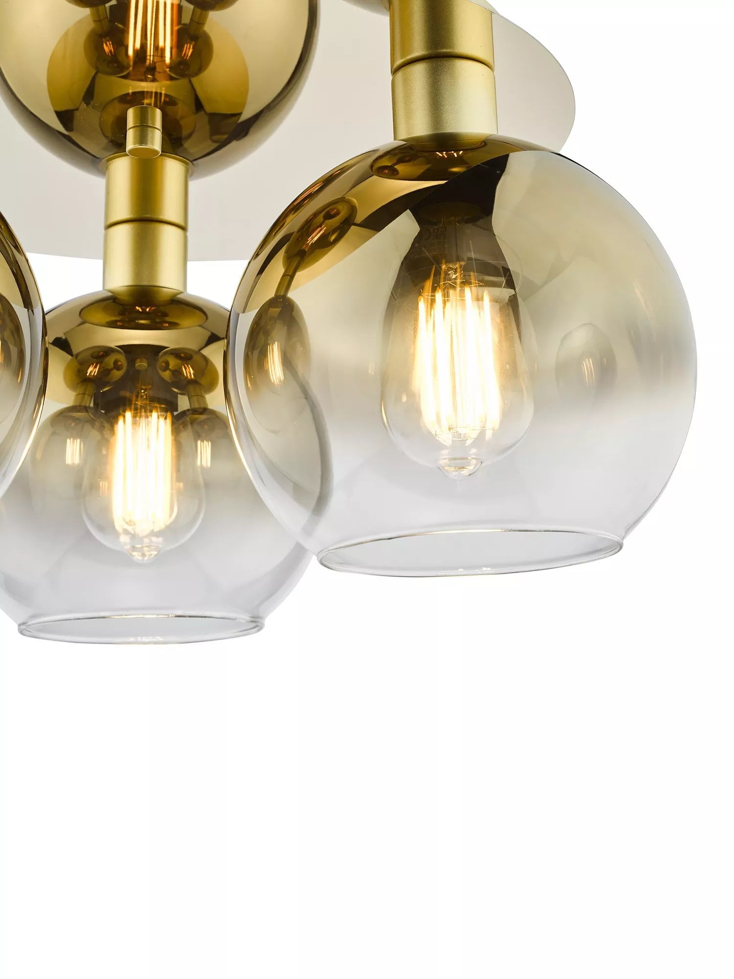 Där Lycia flush ceiling light in gold and ombre - British product