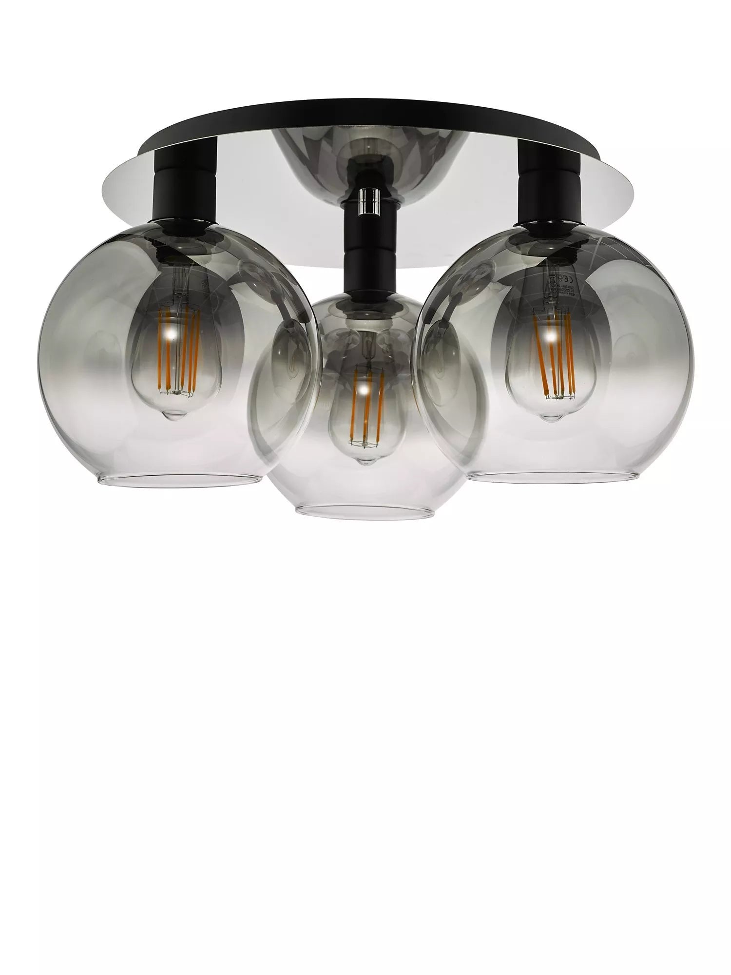 Där black ombre flush ceiling light - British product