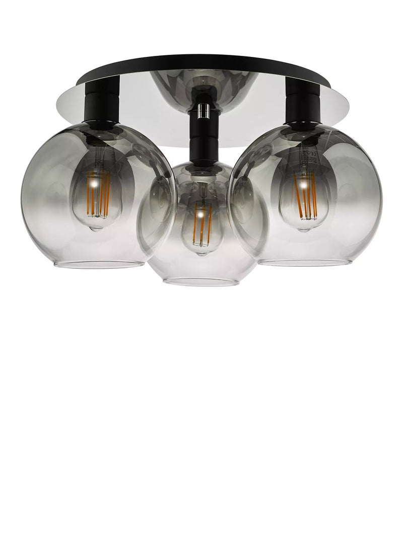 Där black ombre flush ceiling light - British product