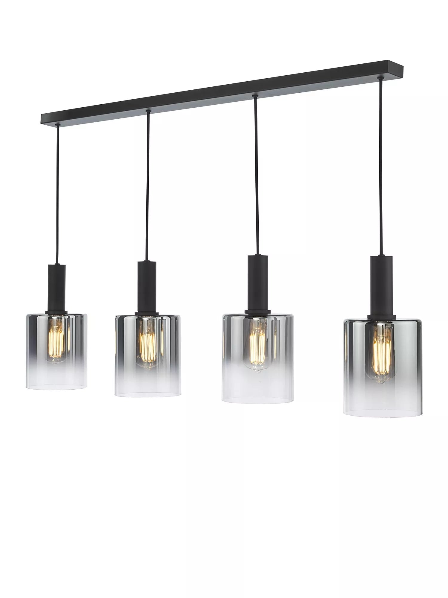 Där Savannah bar ceiling light black smoked glass shades - British product