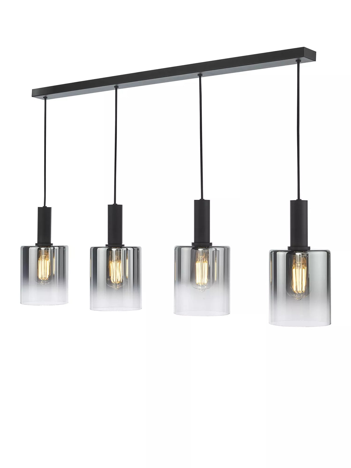 Där Savannah bar ceiling light black smoked glass shades - British product