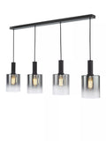 Där Savannah bar ceiling light black smoked glass shades - British product