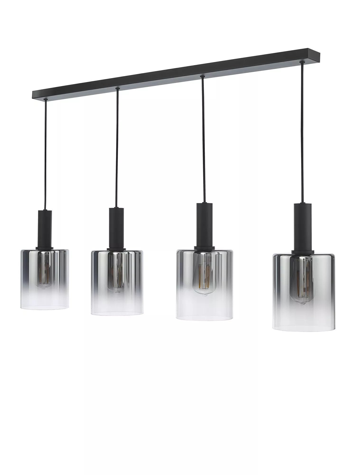 Där Savannah bar ceiling light black smoked glass shades - British product