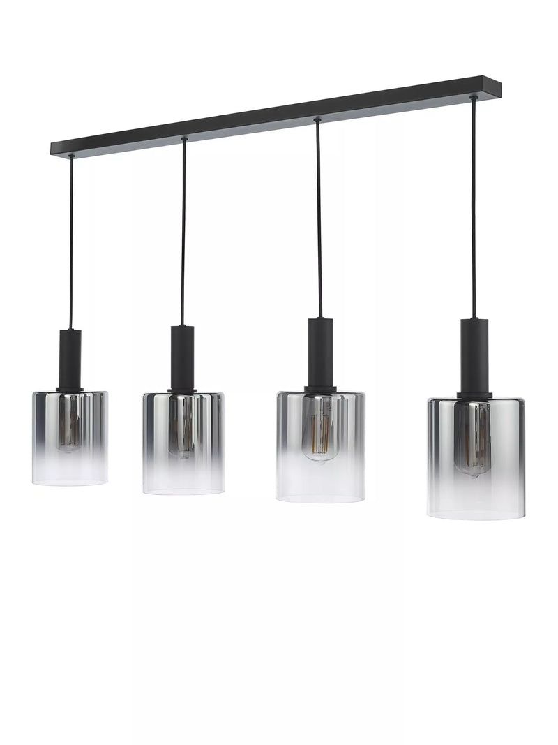 Där Savannah bar ceiling light black smoked glass shades - British product