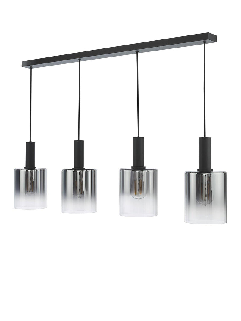 Där Savannah bar ceiling light black smoked glass shades - British product