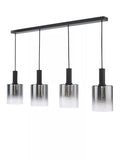 Där Savannah bar ceiling light black smoked glass shades - British product