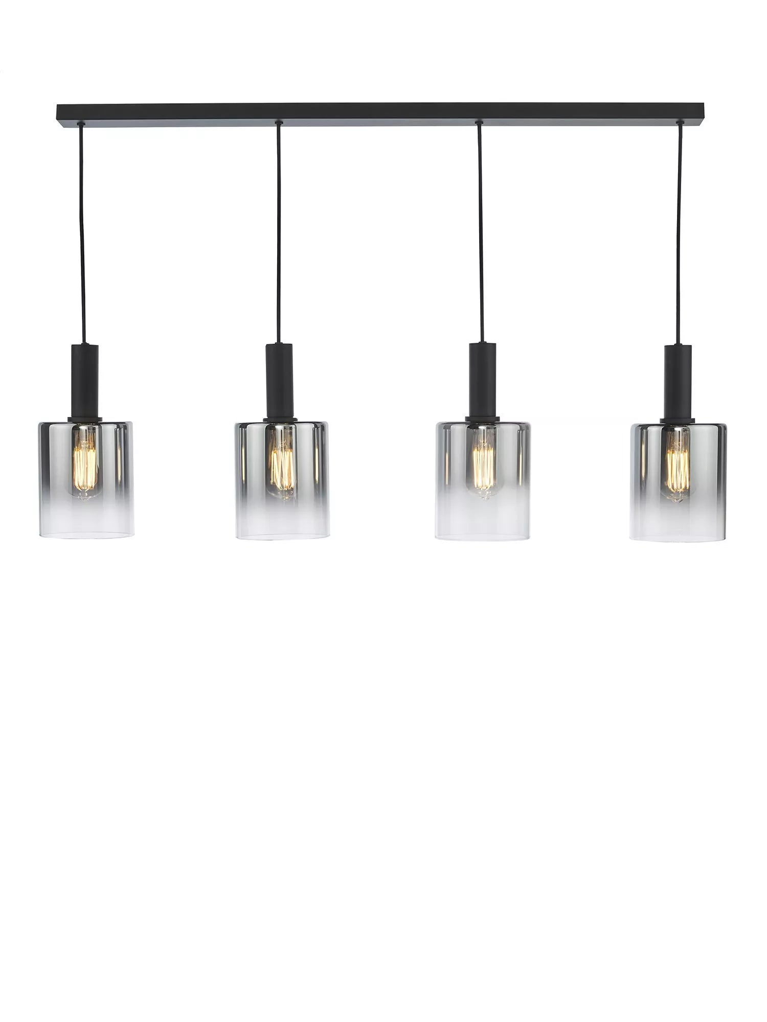 Där Savannah bar ceiling light black smoked glass shades - British product