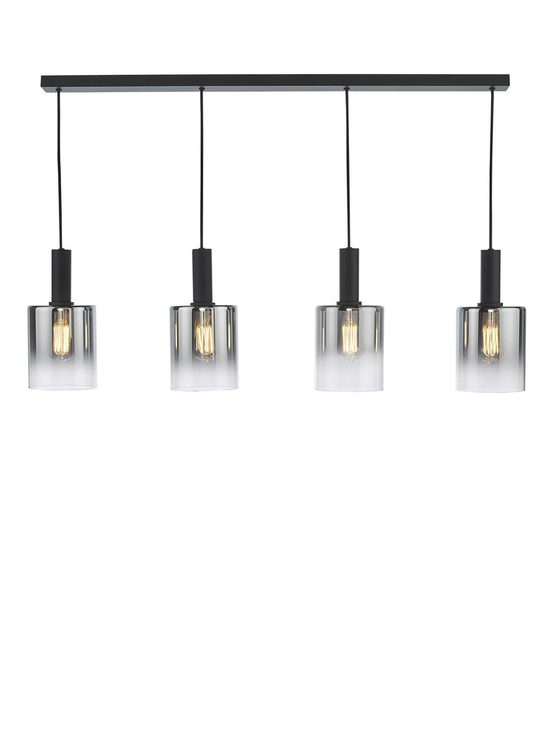 Där Savannah bar ceiling light black smoked glass shades - British product