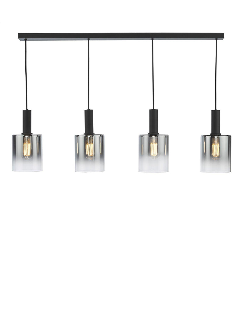 Där Savannah bar ceiling light black smoked glass shades - British product