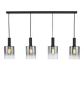 Där Savannah bar ceiling light black smoked glass shades - British product