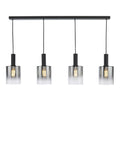 Där Savannah bar ceiling light black smoked glass shades - British product