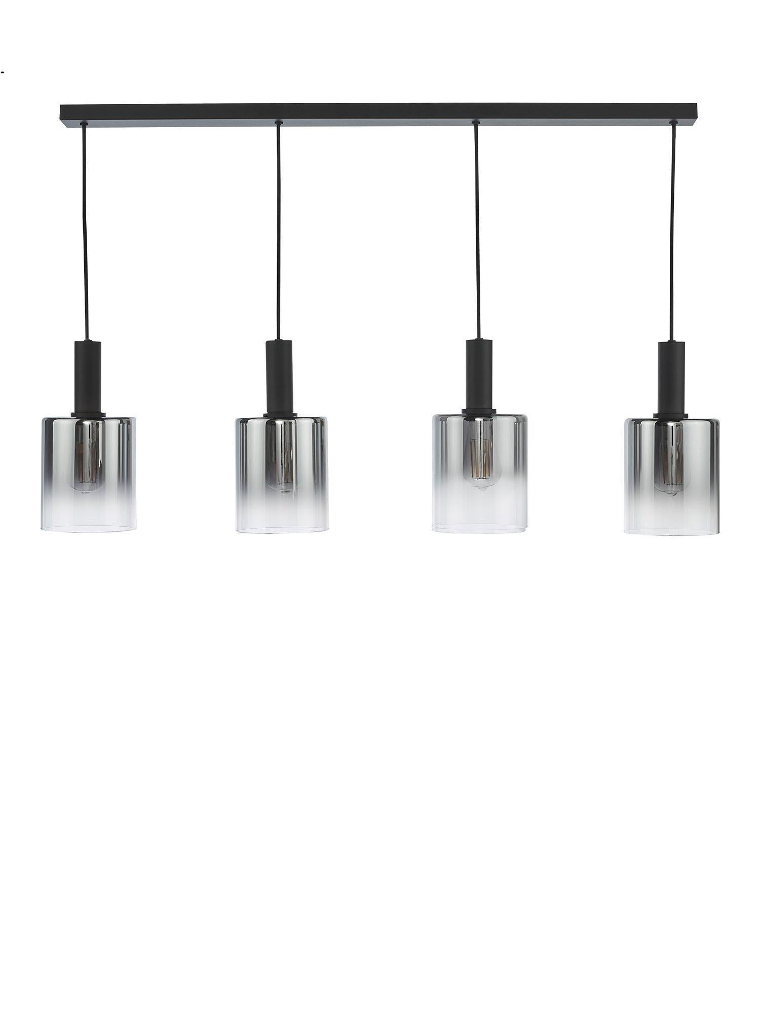 Där Savannah bar ceiling light black smoked glass shades - British product