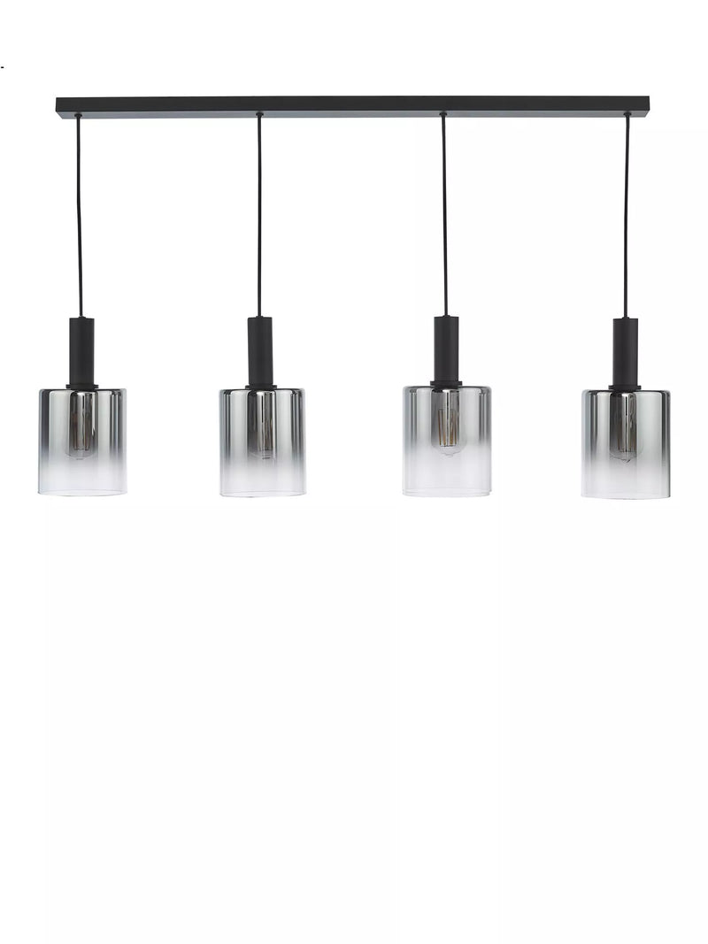 Där Savannah bar ceiling light black smoked glass shades - British product