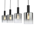 Där Savannah bar ceiling light black smoked glass shades - British product