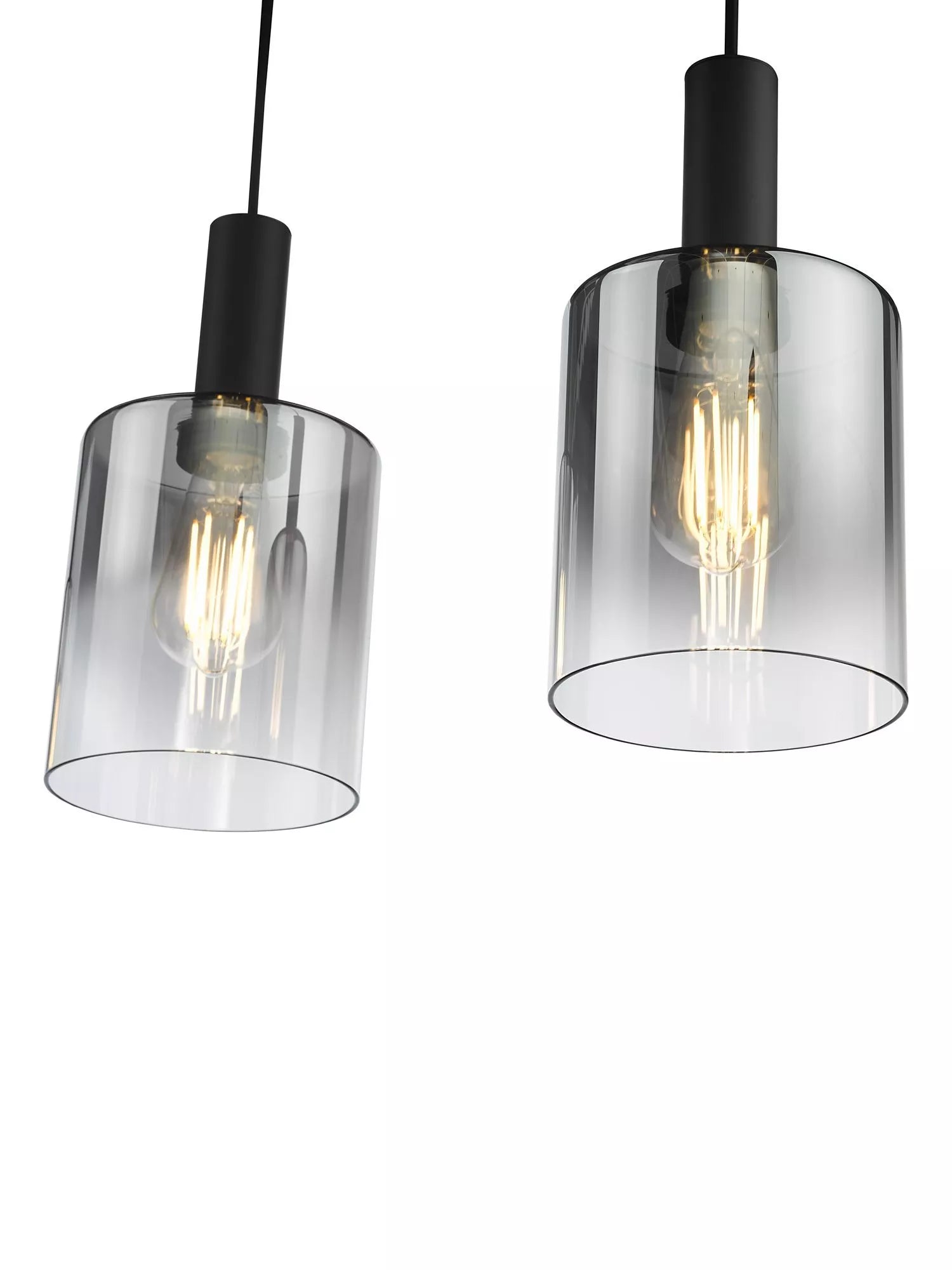Där Savannah bar ceiling light black smoked glass shades - British product