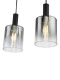 Där Savannah bar ceiling light black smoked glass shades - British product