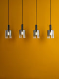 Där Savannah bar ceiling light black smoked glass shades - British product