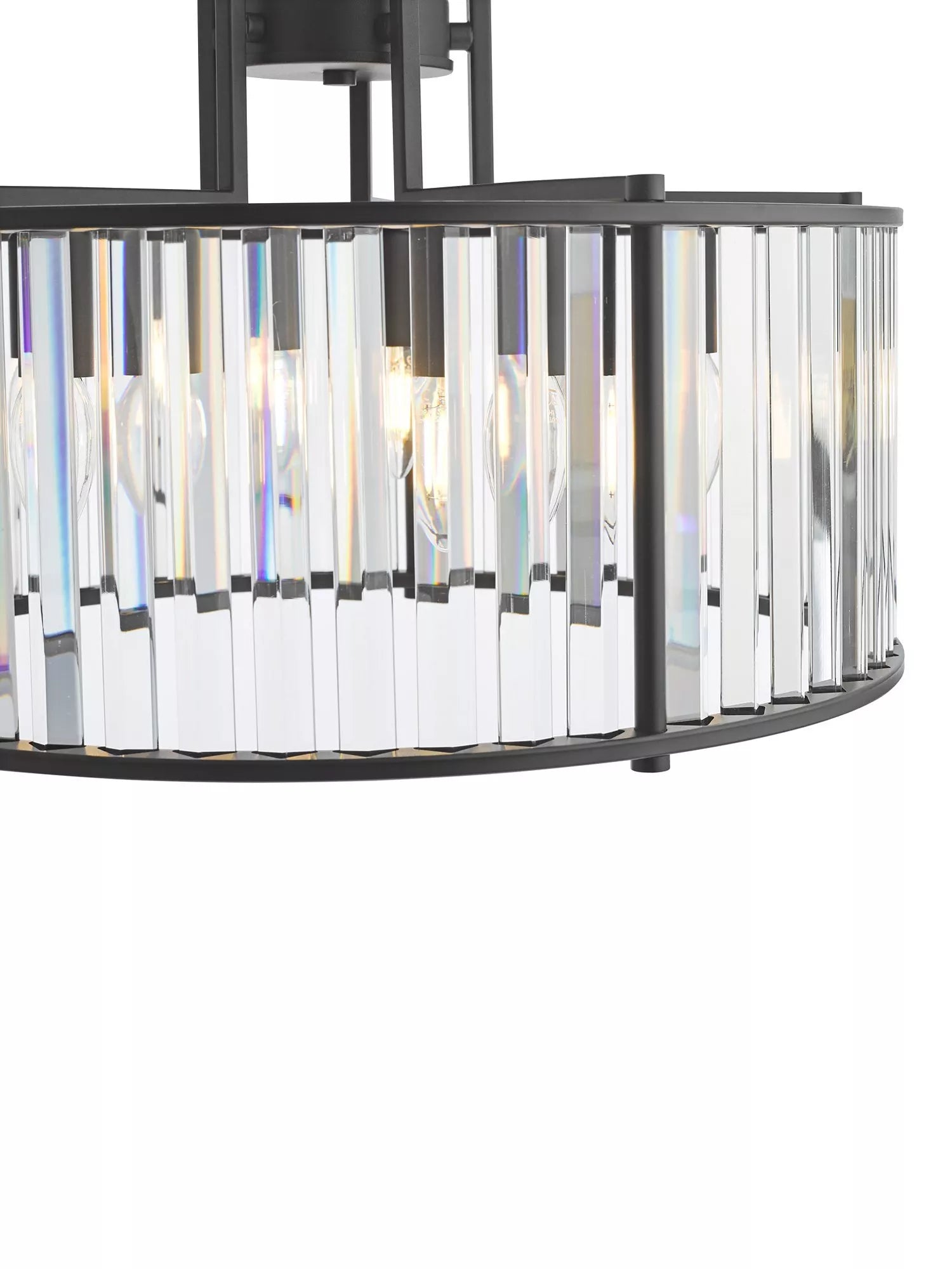 Där Kiran glass 5-arm pendant ceiling light, UK version